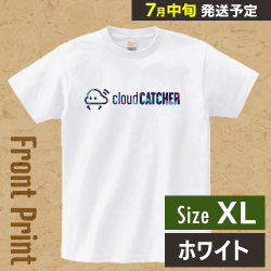 【ホワイト/XL】クラウドアTシャツ ”フロント”※7月中旬より順次出荷