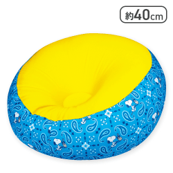 【イエロー×ブルー】スヌーピーペイズリークッション