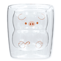 【ぶたさん】アニマルダブルウォールグラス