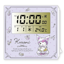 【クロミ】シナモロール・クロミ電波クロック