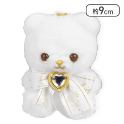 【クマ(ホワイト)】真っ白と真っ黒なお友達マスコットBC