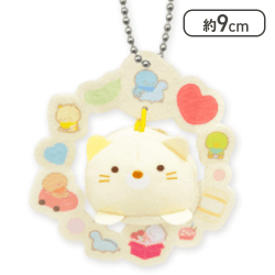 【ねこ】すみっコぐらし しろくまのてづくりぬいぐるみ ゆらゆらフレームマスコットキーチェーン