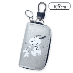 【グレー】スヌーピー　カラビナ付ミニケース10