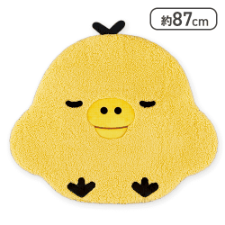 リラックマ NEW BASIC RILAKKUMA ビッグダイカットラグ キイロイトリ