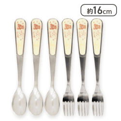 【クリーム】リラックマ コリコグのフラワーティータイム カトラリーセット カラーver.