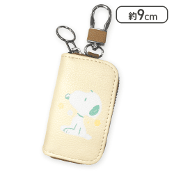 【クリーム】スヌーピー　カラビナ付ミニケース10