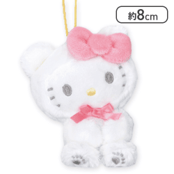 【ハローキティ】サンリオキャラクターズ ホワイトベアおすわりマスコット