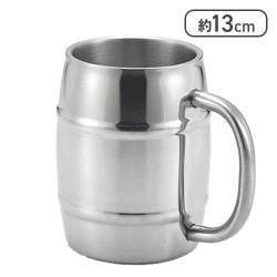 ハイテク Wステンレスマグ タル型1P 450ml　          