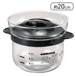 ガラスのレンジご飯釜1-2合