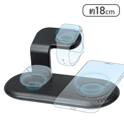 【ブラック】3 in 1 ワイヤレスチャージャー 2