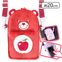 【レッド】ケアベアぬいぐるみショルダー