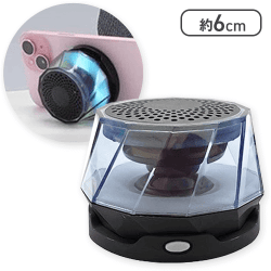 【ブラック】ワイヤレスLEDminiスピーカー