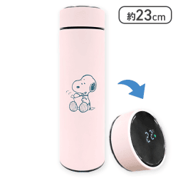 【ペールピンク】スヌーピー 温度センサー付きステンレスボトル8