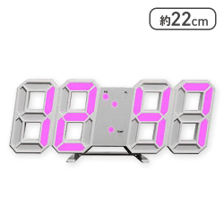 【ピンク】LEDデジタルクロック