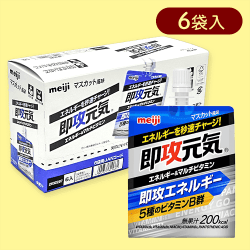 【6個入】即攻元気ゼリー エネルギー＆マルチビタミン マスカット風味※賞味期限:2025/12/31