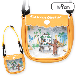 【オレンジ】おさるのジョージ シーンデザインポーチ
