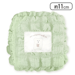 【グリーン】ほっこりモコモカ ぽこぽこスクエアポーチ