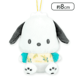 【ポチャッコ】サンリオキャラクターズ ホワイトミモザ柄マスコット