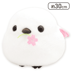 【シマちゃんピンクお花】ふくふくシマエナガ春色びより桜ウルトラBIG