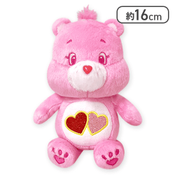 【ピンク】ケアベアぽってりきらきらぬいぐるみ