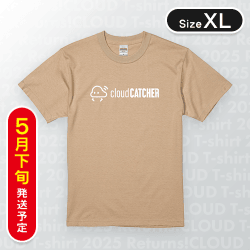 【ベージュ/XL】Orijinal LogoTシャツ　※5月下旬発送