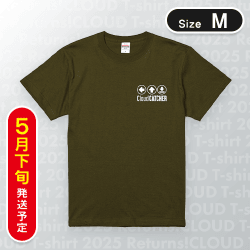 【カーキ/M】PlayButtonTシャツ　※5月下旬発送