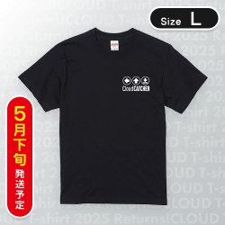 【ブラック/L】PlayButtonTシャツ　※5月下旬発送