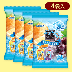 【4袋入】ぷるんとアイス　みかん＋グレープ※賞味期限:2025/12/31