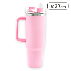 【ピンク】ハンドルつきステンレスタワーボトル