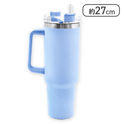【ブルー】ハンドルつきステンレスタワーボトル