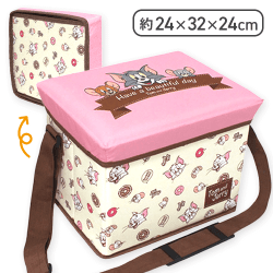 【ピンク】トムとジェリー 保冷保温収納BOXチェアVer.3