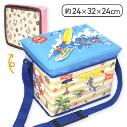 【ブルー】トムとジェリー 保冷保温収納BOXチェアVer.3