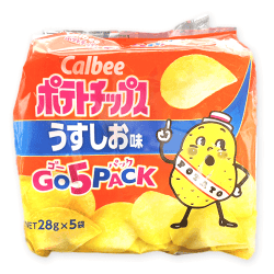 【うすしお】ポテトチップスうす塩＆コンソメゴー５パック※賞味期限:2025/11/30