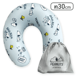 【ブルー】スヌーピー クルーネックピロー