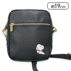 【ブラック】スヌーピーPUショルダーバッグ