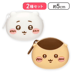 【ちいかわ＆くりまんじゅう】ちいかわおかおミニシリコンポーチ