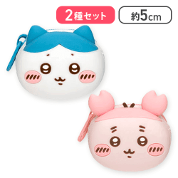 【ハチワレ＆古本屋】ちいかわおかおミニシリコンポーチ