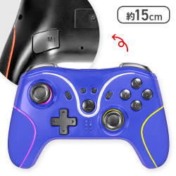 【バイオレット】背面ボタン付き！GameSpiritsSW用ワイヤレスコントローラー２