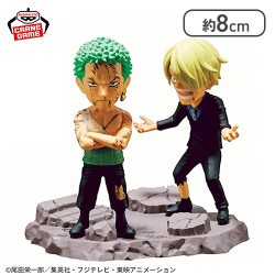 ワンピース ワールドコレクタブルフィギュア ログストーリーズ-ロロノア・ゾロ＆サンジ-｢なにも!!!なﾞかった・・・!!!!｣