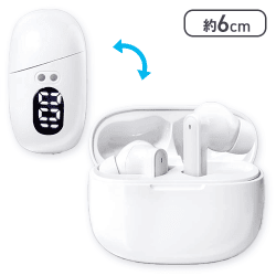 【ホワイト】ノイズキャンセリング TWSイヤホン Calm