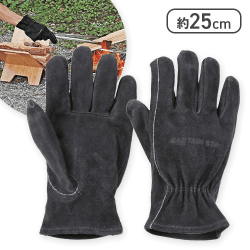 アウトドア レザーグローブ(ブラック)