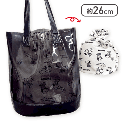 【ブラック】スヌーピー クリアトートバッグ