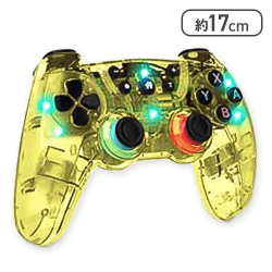 【イエロー】クリアワイヤレスコントローラー