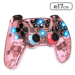 【ピンク】クリアワイヤレスコントローラー