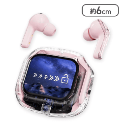 【パステルピンク】BT スクリーンイヤホン VIVID