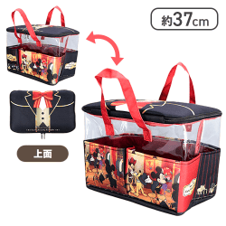 【ブラック】ミッキー＆フレンズ Party Ready Tonight 大きなポッケ付きバスケット