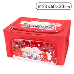 【レッド】ロッテ雪見だいふく 窓付き収納ケース