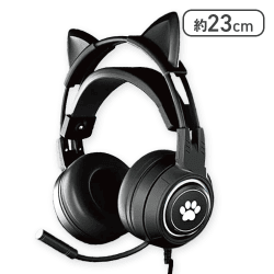 【ブラック】ゲーミングキャットヘッドセット