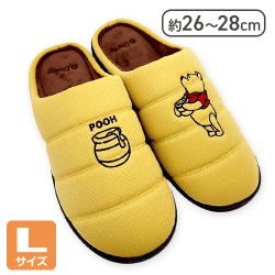 【イエロー(L)】POOH あったかサンダル2025