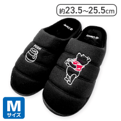 【ブラック(M)】POOH あったかサンダル2025